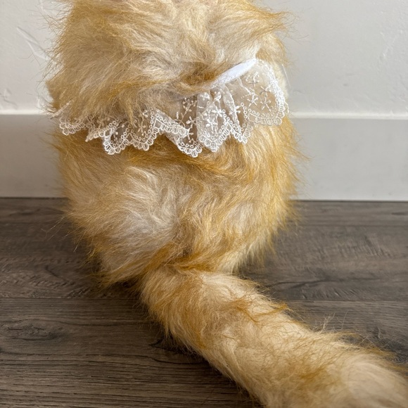 Vintage 1986 Hallmark Purrsonality Fat Cat Stuffed Plush Miz Maudie Orange Lace - Picture 14 of 15